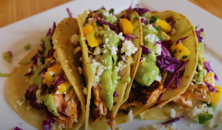 Salmon Tacos with a Mango Twist