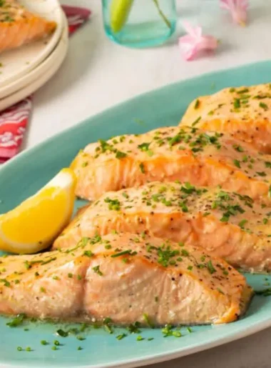 Quick Cheesy Baked Salmon